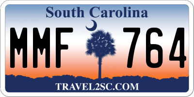 SC license plate MMF764