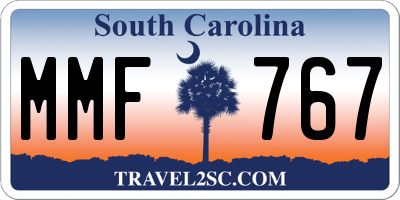 SC license plate MMF767