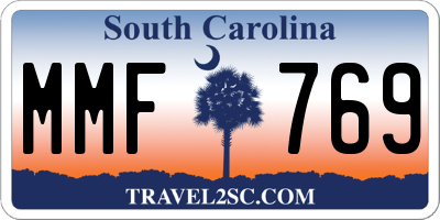 SC license plate MMF769