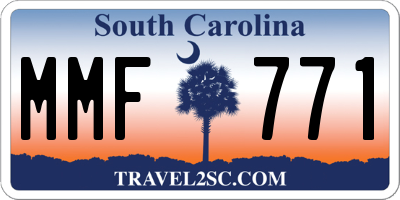 SC license plate MMF771