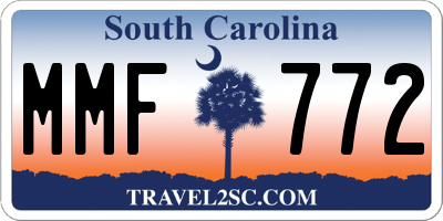 SC license plate MMF772