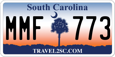 SC license plate MMF773
