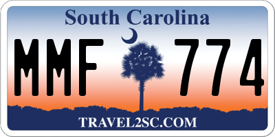 SC license plate MMF774