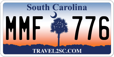 SC license plate MMF776