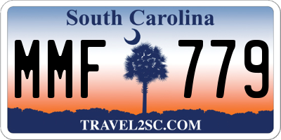 SC license plate MMF779