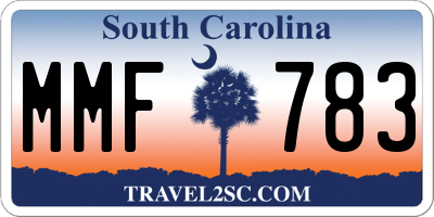 SC license plate MMF783