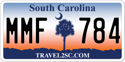 SC license plate MMF784
