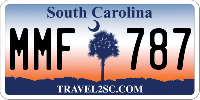 SC license plate MMF787