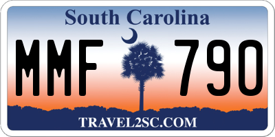 SC license plate MMF790