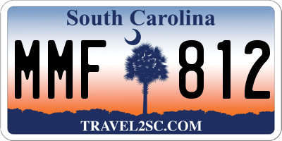 SC license plate MMF812