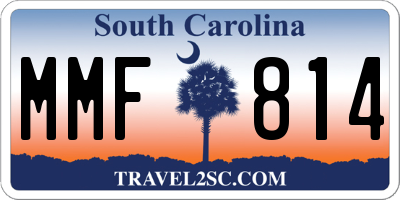 SC license plate MMF814
