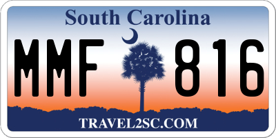 SC license plate MMF816