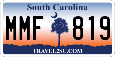 SC license plate MMF819
