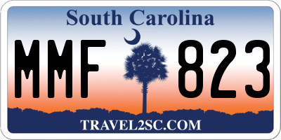 SC license plate MMF823
