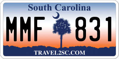 SC license plate MMF831