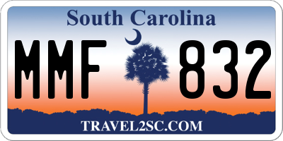 SC license plate MMF832