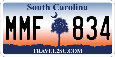SC license plate MMF834