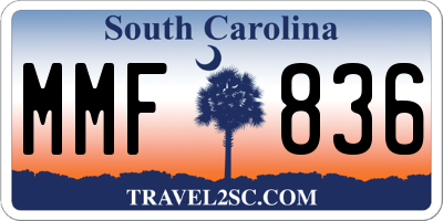 SC license plate MMF836