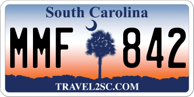 SC license plate MMF842