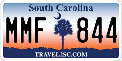SC license plate MMF844