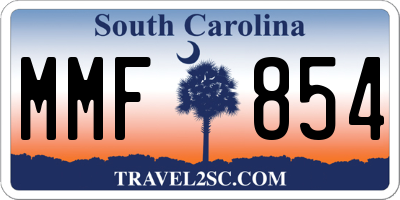 SC license plate MMF854