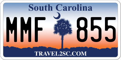 SC license plate MMF855