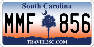SC license plate MMF856