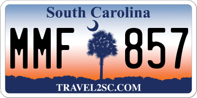 SC license plate MMF857