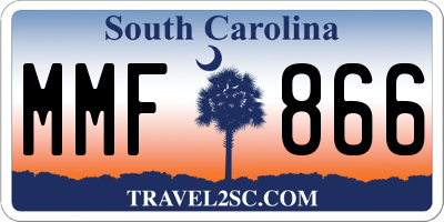 SC license plate MMF866