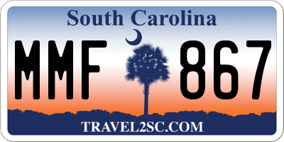 SC license plate MMF867