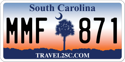 SC license plate MMF871