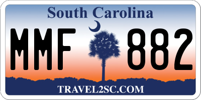 SC license plate MMF882