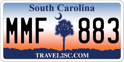SC license plate MMF883
