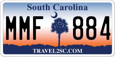 SC license plate MMF884