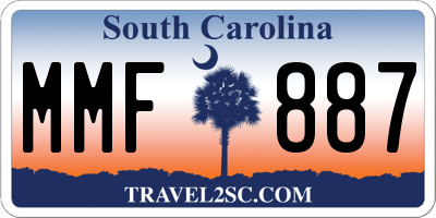 SC license plate MMF887