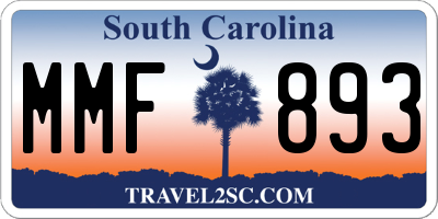 SC license plate MMF893
