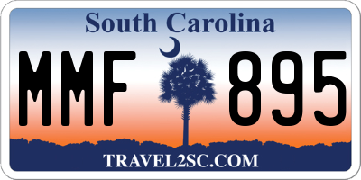 SC license plate MMF895