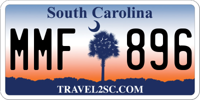 SC license plate MMF896