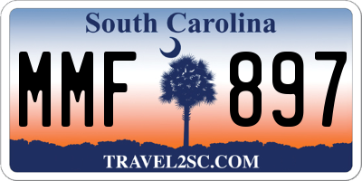 SC license plate MMF897