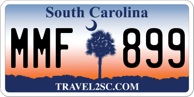 SC license plate MMF899
