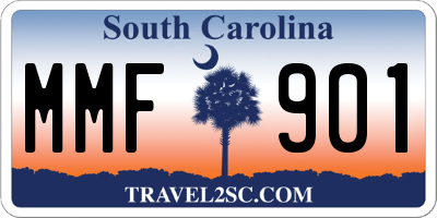 SC license plate MMF901
