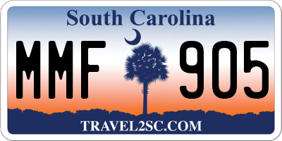 SC license plate MMF905