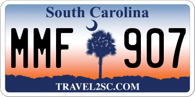 SC license plate MMF907