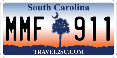 SC license plate MMF911