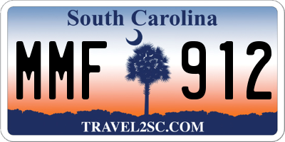 SC license plate MMF912