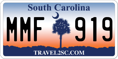 SC license plate MMF919