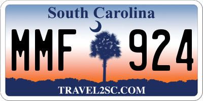 SC license plate MMF924