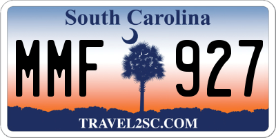 SC license plate MMF927