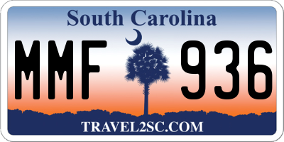 SC license plate MMF936