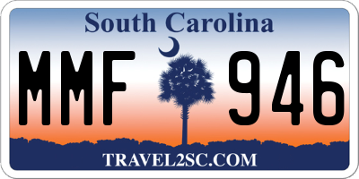 SC license plate MMF946